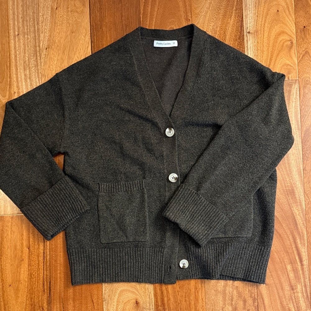 Women’s Brown  Cardigan Sweater oversized medium